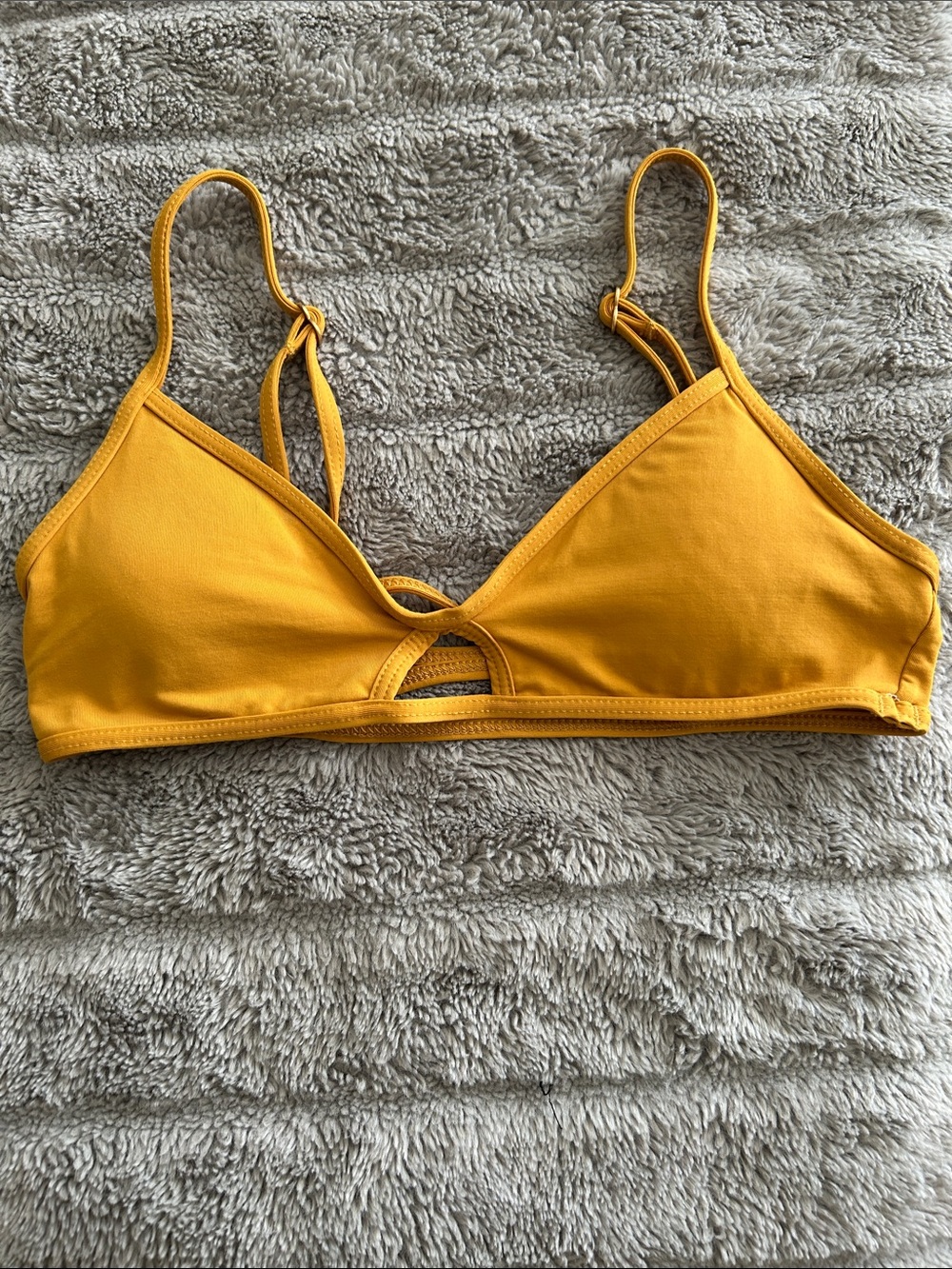 l*space Mustard Yellow Triangle Bralette Swim Top